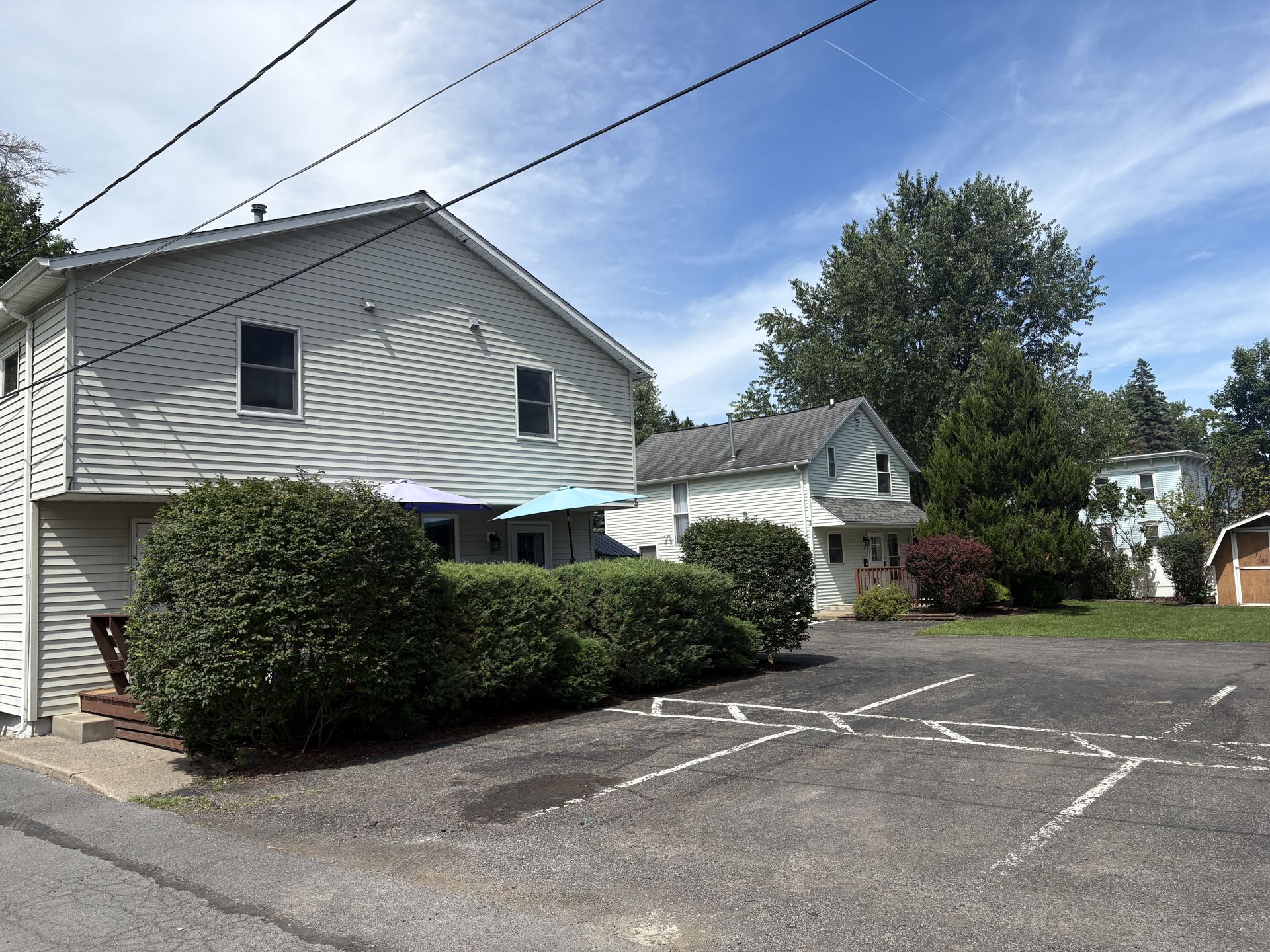 All three W. Ann Street houses in Oneonta, NY